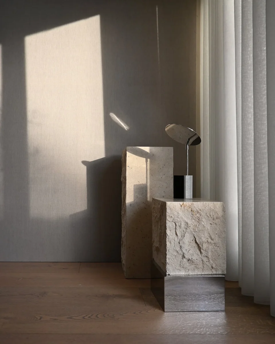 鏡面桌燈 - 鉻銀