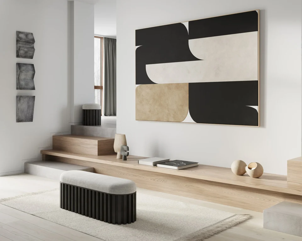 Sculpt 雕塑藝術壁飾,人像,迷你 - 深灰色