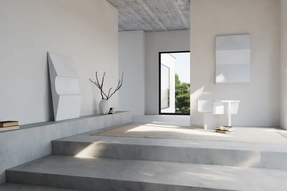 Sculpt 雕塑藝術壁飾,人像,大 - 粉筆白