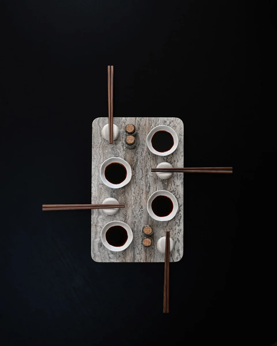 環形長方托盤,中 - 大地色