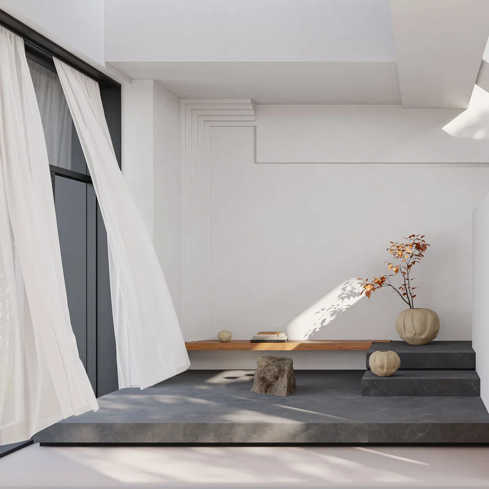 織物花瓶,中型 - 沙色