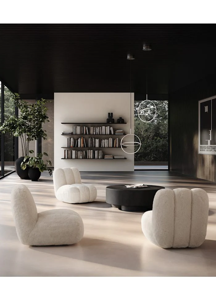 素直植栽盆,霧面中 - 黑色