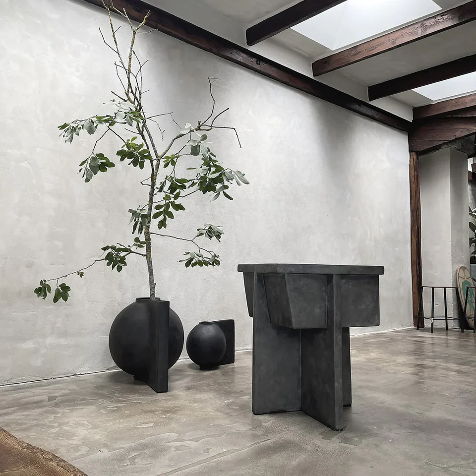 偏移花瓶,迷你 - 咖啡色