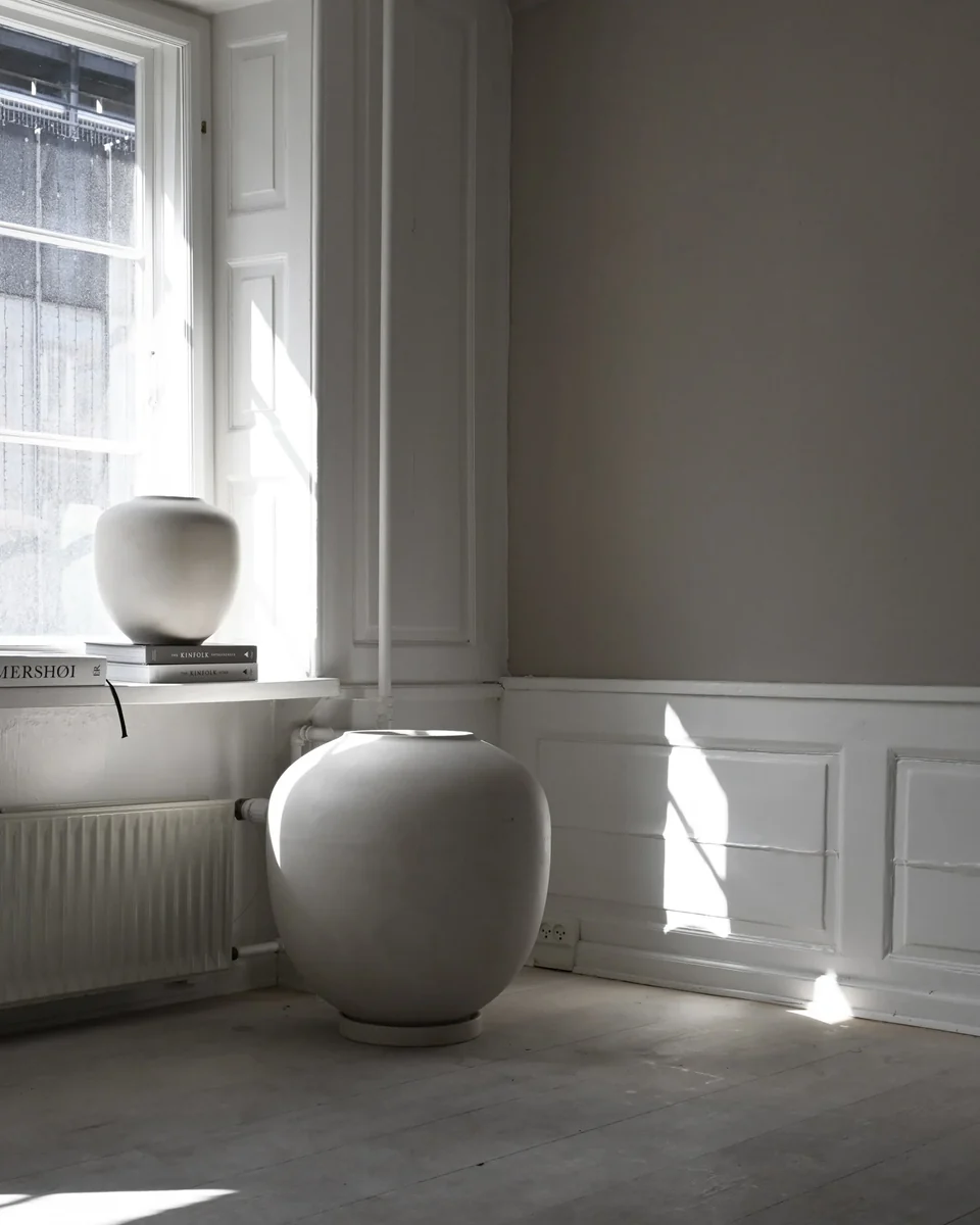 素直花瓶,大 - 白樺色