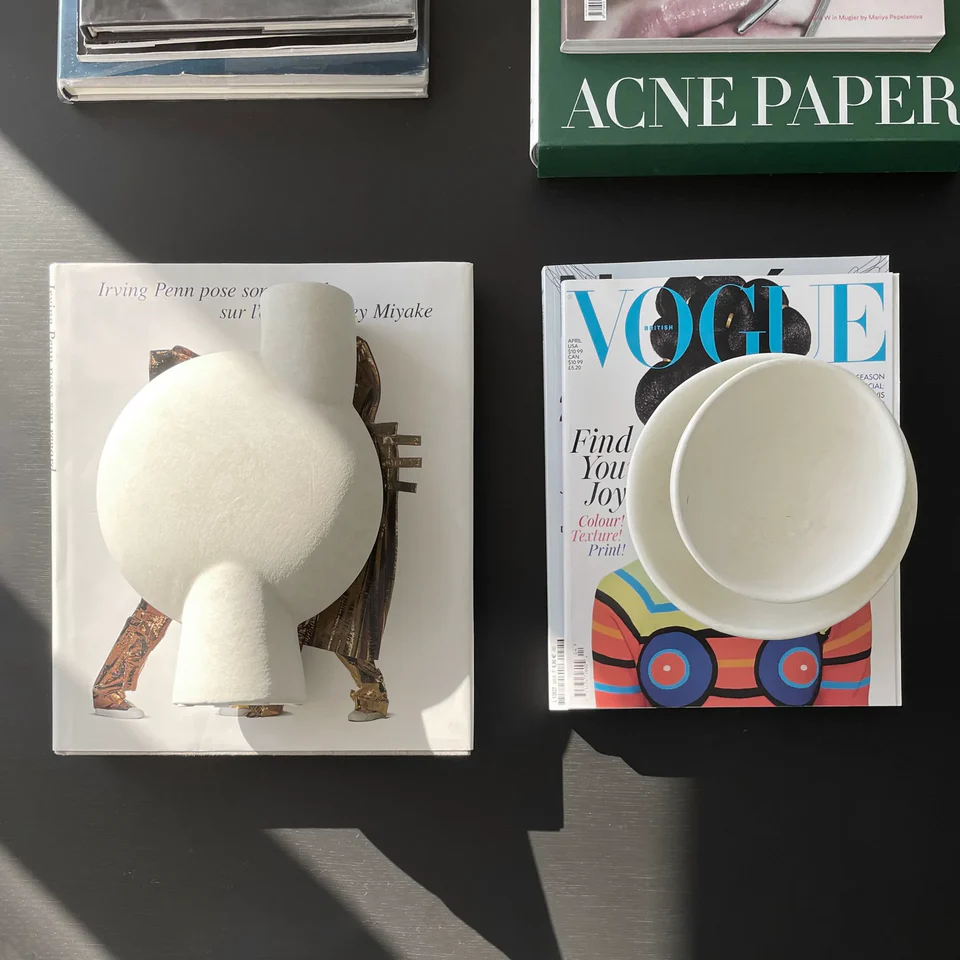 泡泡花瓶,中型 - 骨白色