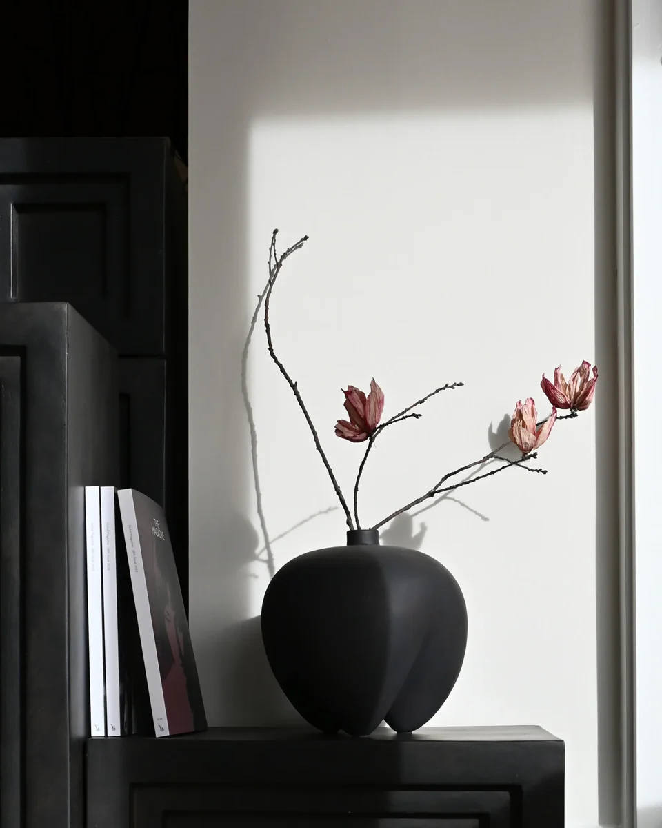 相撲花瓶,小 - 咖啡色