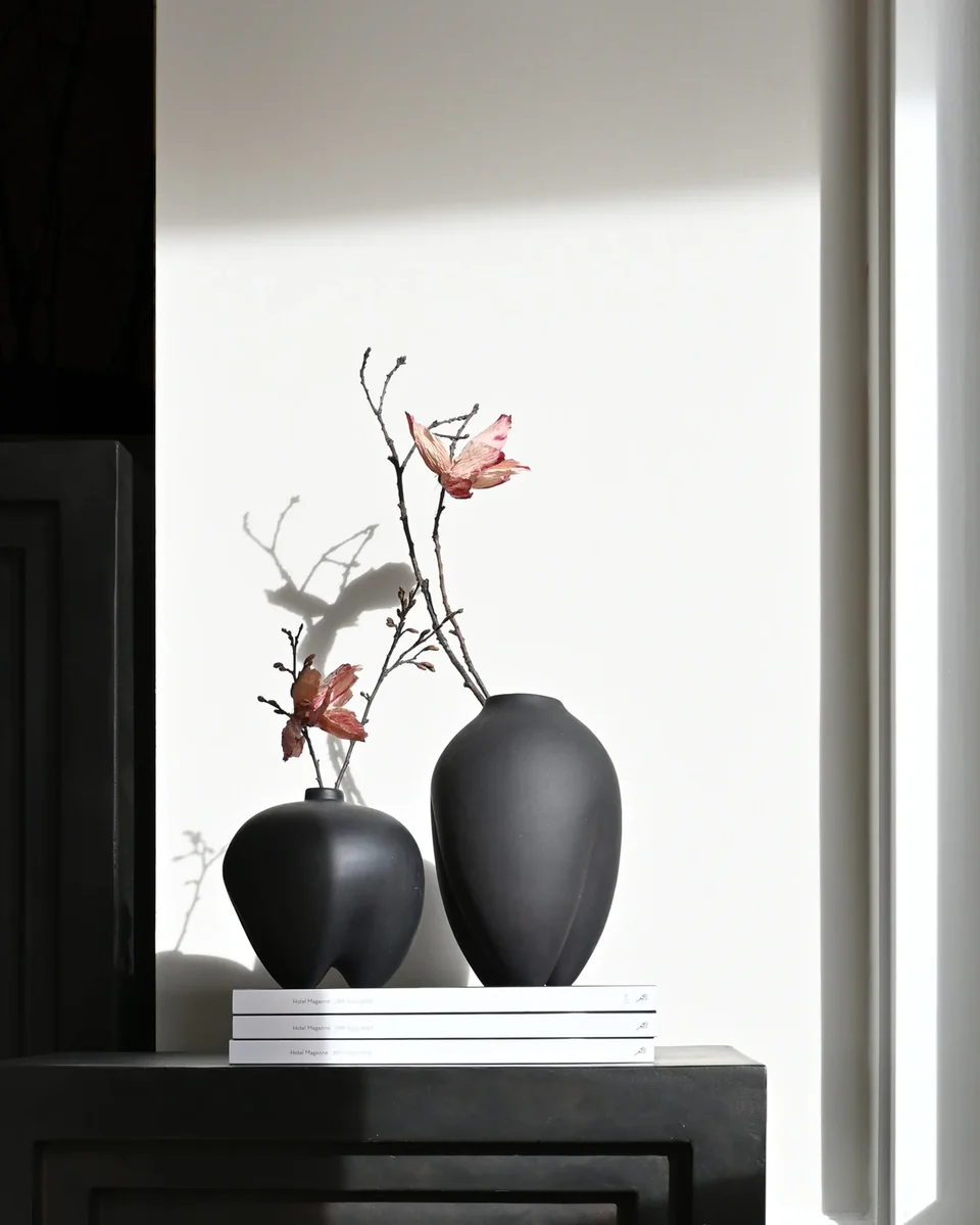 相撲花瓶,迷你 - 咖啡色