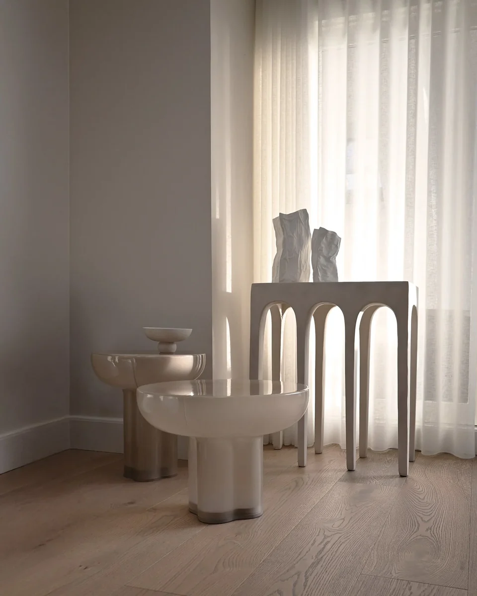 Bow拱門邊桌 - 白樺色