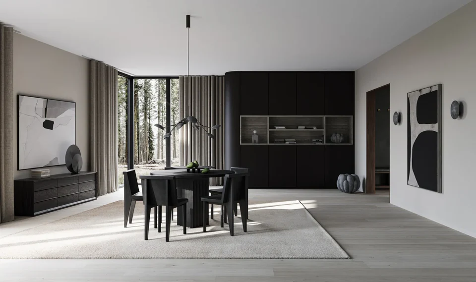 Arc拱形餐桌 - 咖啡色