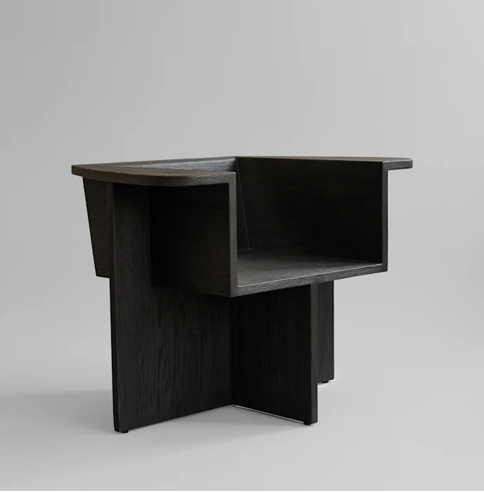 Brutus 休閒椅 - 咖啡黑橡木色