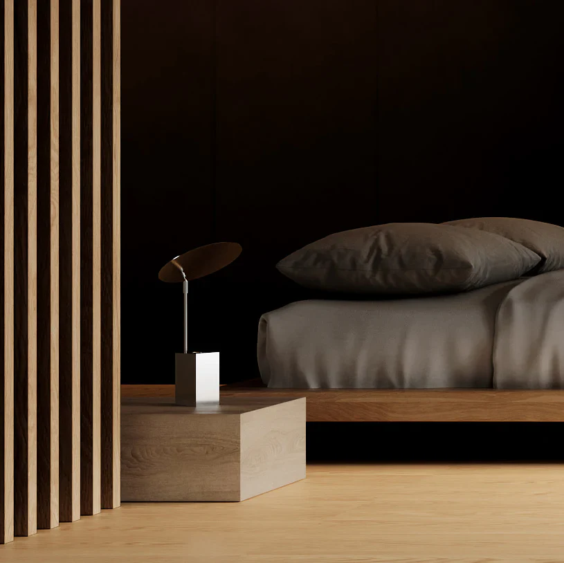 鏡面桌燈 - 鉻銀