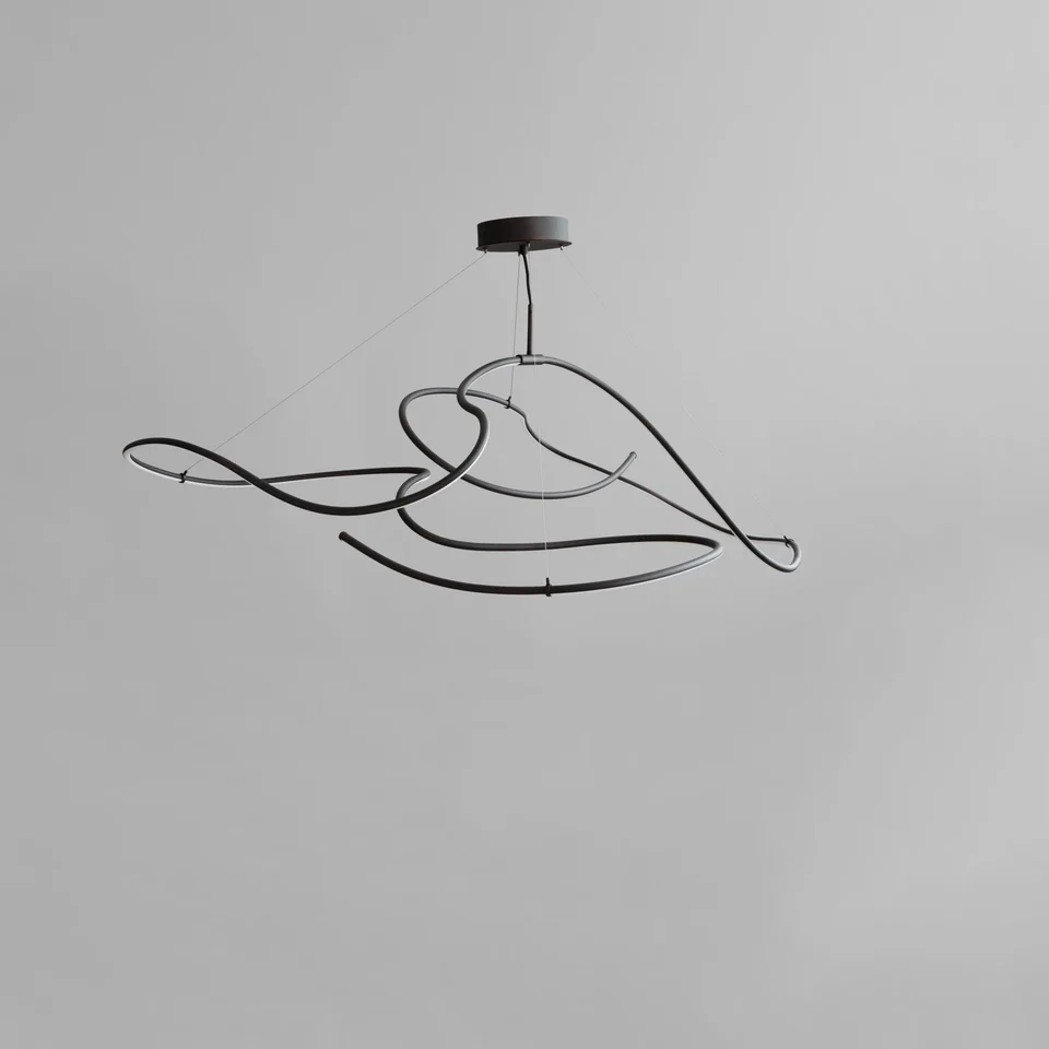 幽靈枝形吊燈,大 - 燒黑色