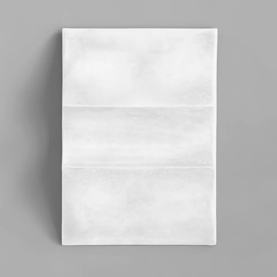 Sculpt 雕塑藝術壁飾,波浪,大 - 粉筆白