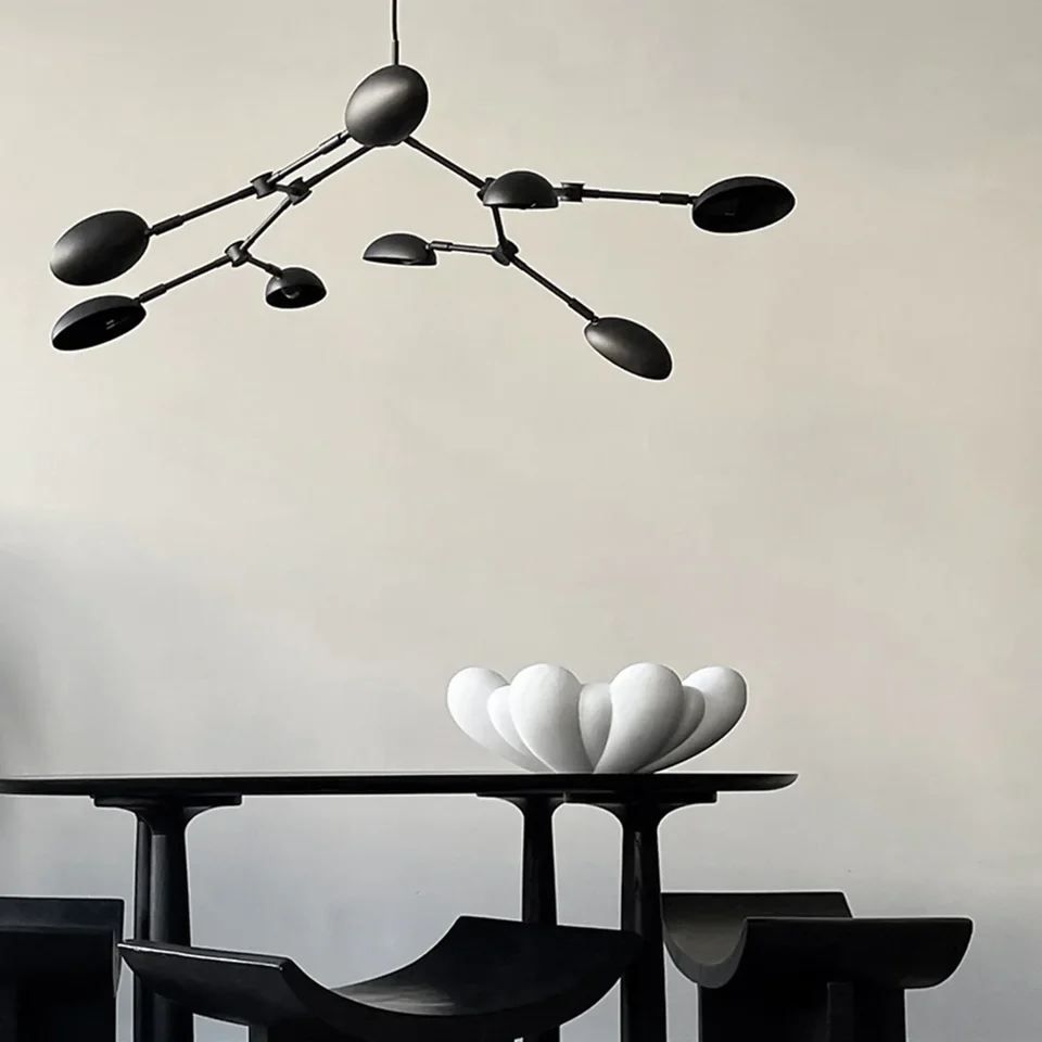 綻放陶盤,大 - 骨白色