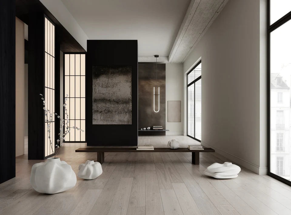 侘寂花瓶,矮胖型 - 白樺色