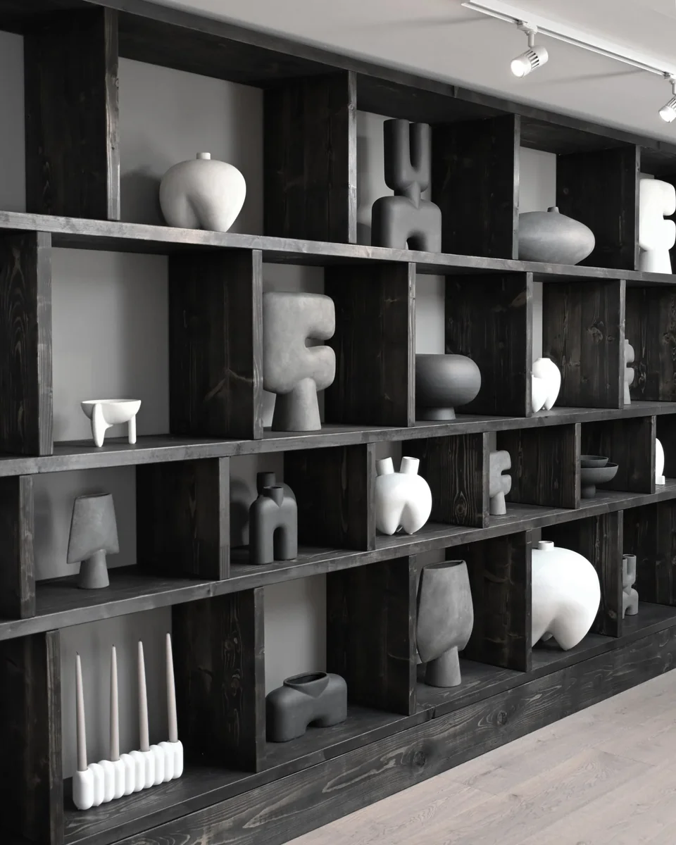 部落花瓶,大 - 深灰色