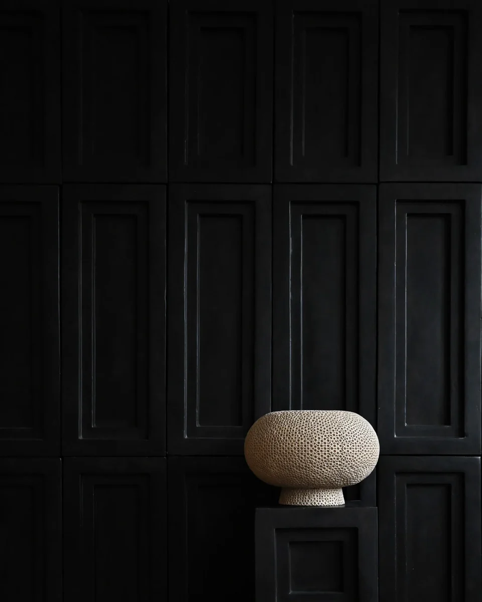 Kabin 圓形花瓶,網紋款 - 沙色