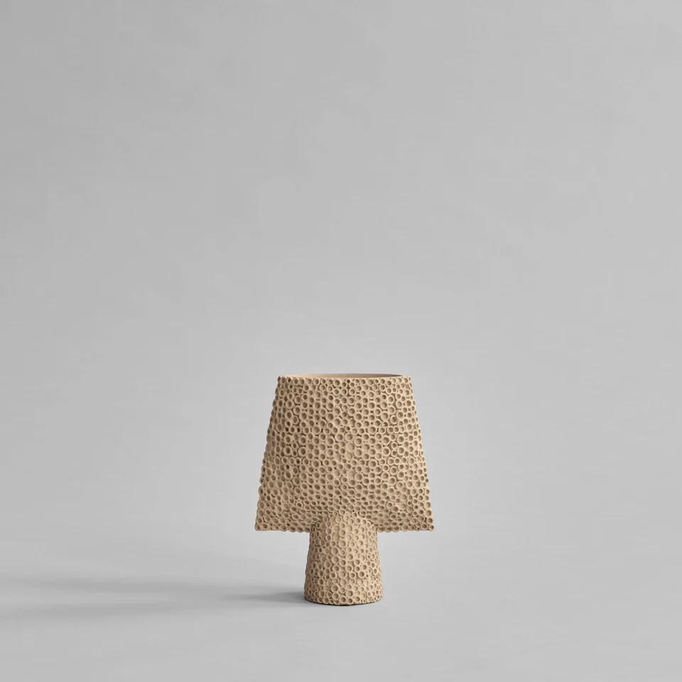 球形花瓶,網紋四方形,迷你 - 沙色