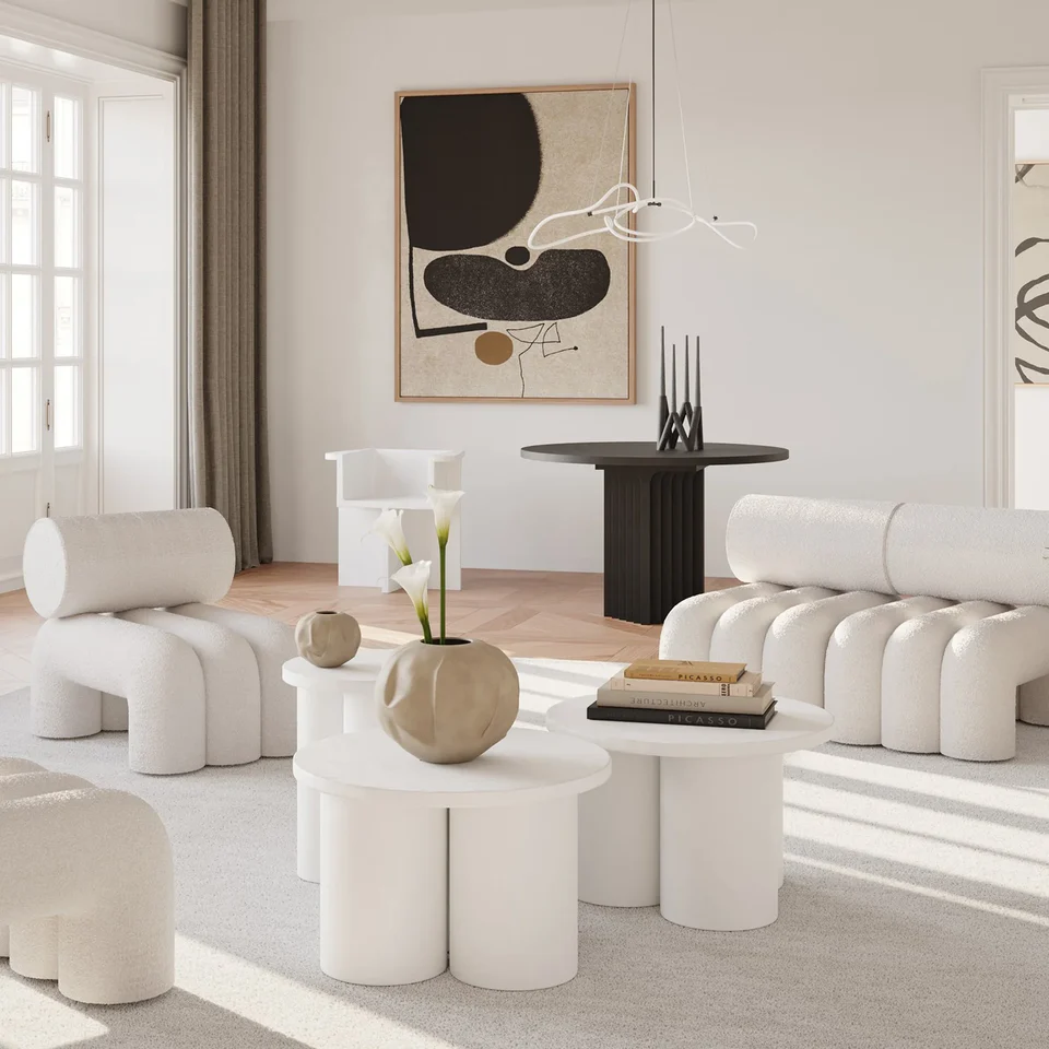 織物花瓶,中型 - 沙色