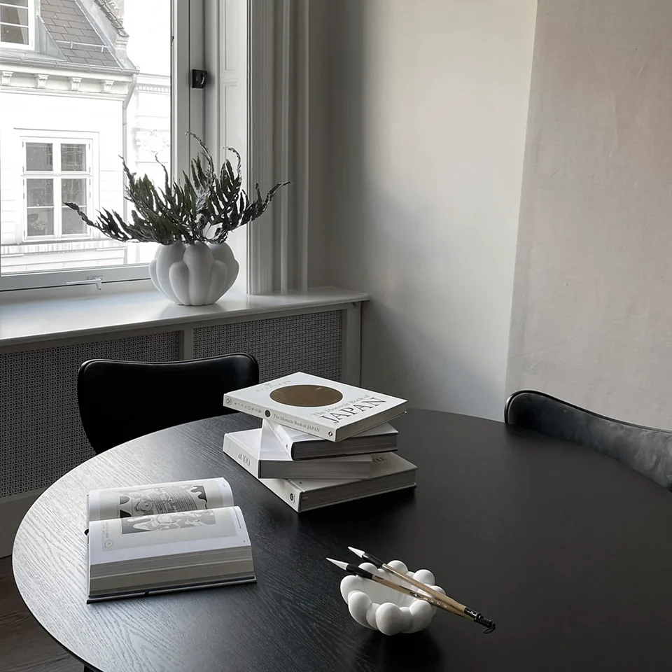 綻放花瓶,小 - 骨白色