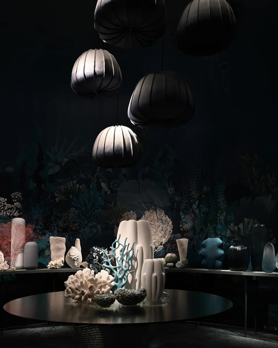 綻放花瓶,細長大 - 骨白色