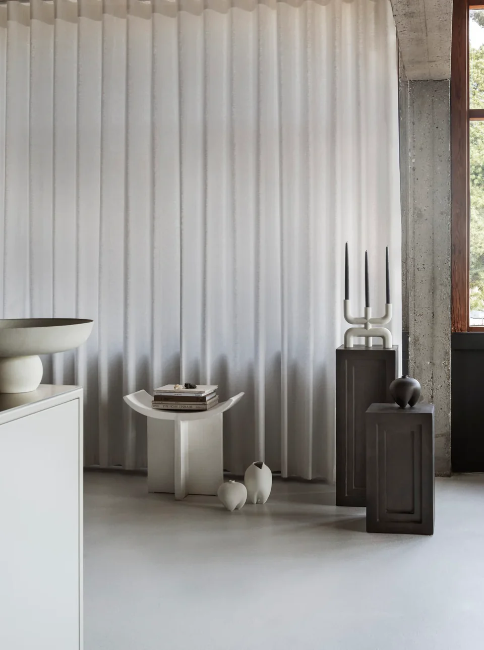 相撲花瓶,迷你 - 骨白色