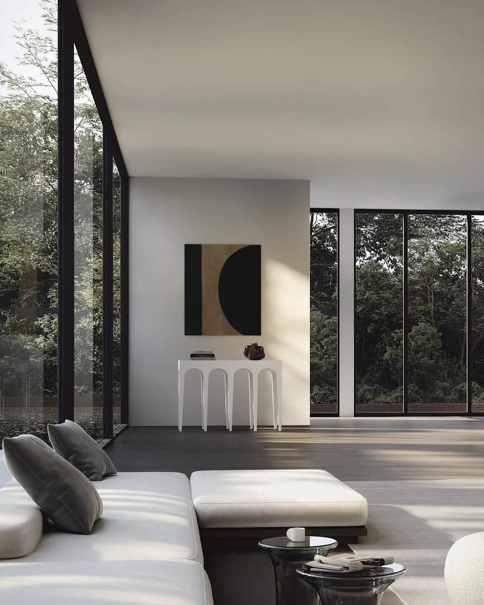 Bow拱門邊桌,大 - 白樺色