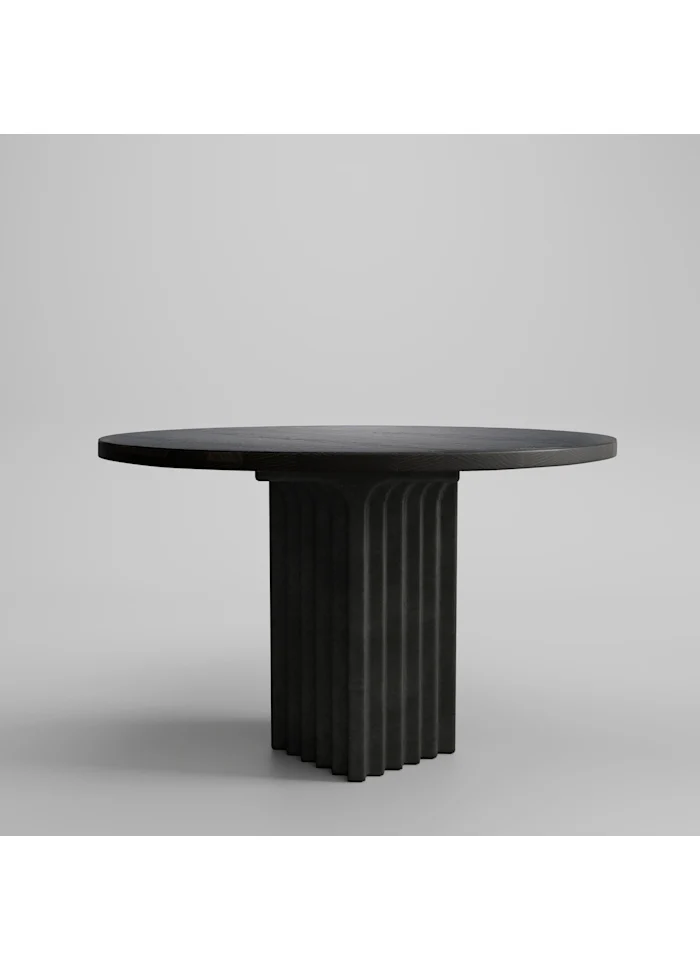 Arc 餐桌 Ø120｜咖啡黑橡木