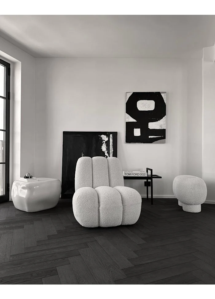 Ishi 咖啡桌, 中 - 亮面白樺木色