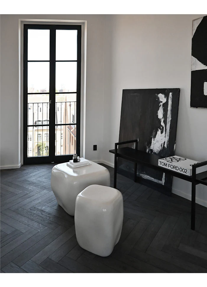 Ishi 咖啡桌, 小 - 亮面白樺木色