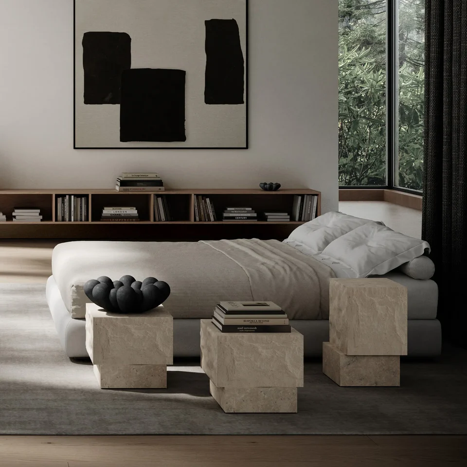 Temple 赫拉茶几,低 - 石灰石