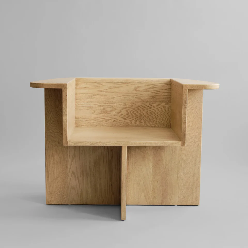 Brutus休閒椅 - 天然橡木