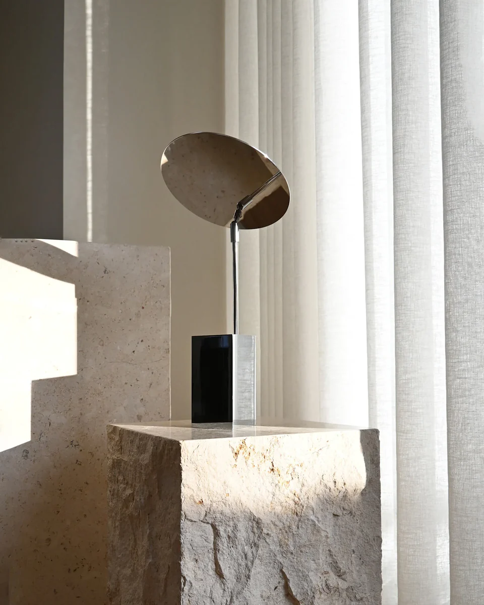 鏡面桌燈 - 鉻銀