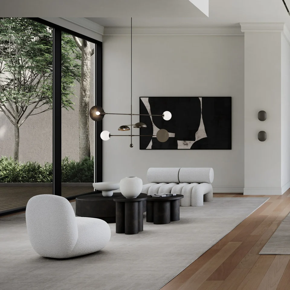 三燈吊燈 - 青銅色(UL)