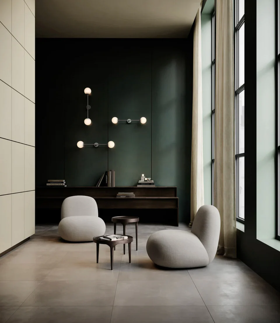 球型掛壁吊燈 - 灰色