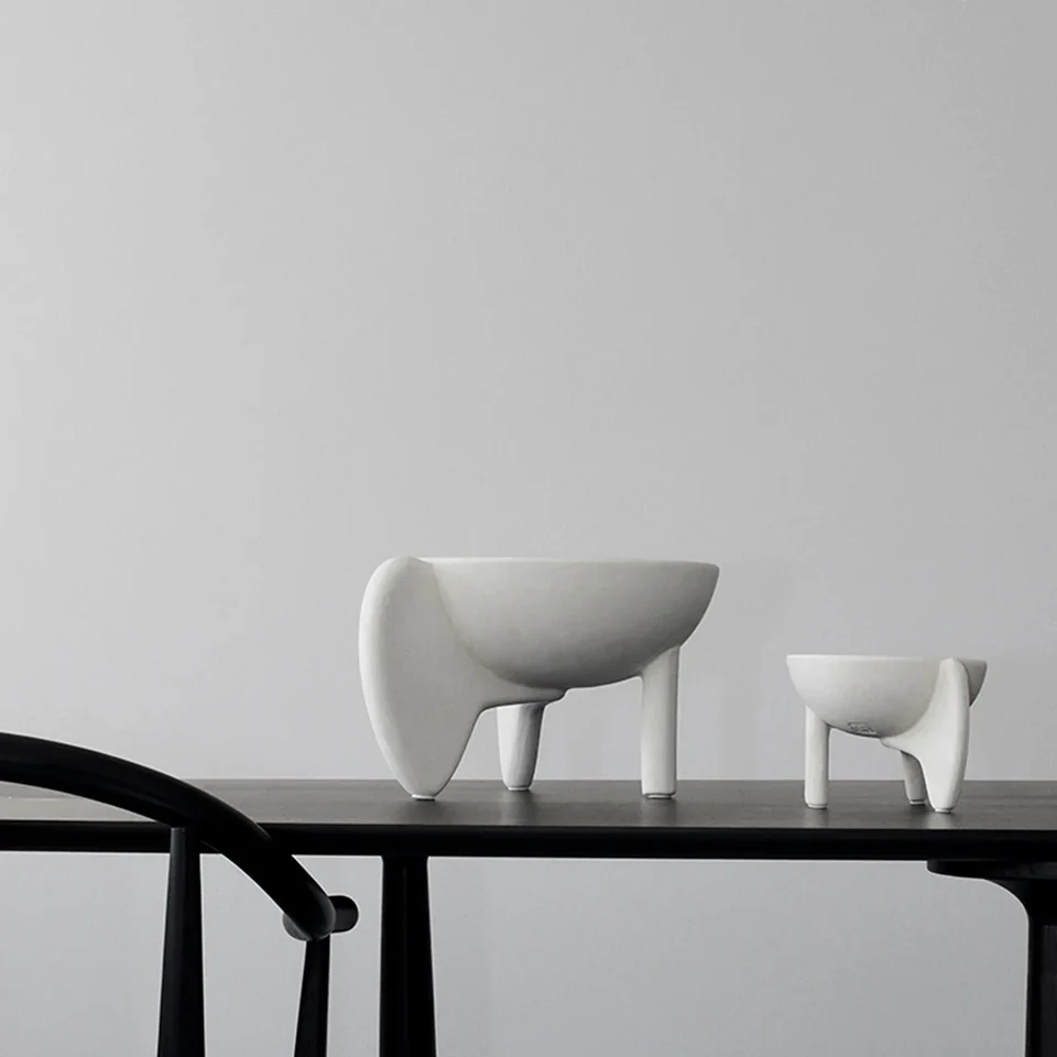 翼碗,大 - 骨白色