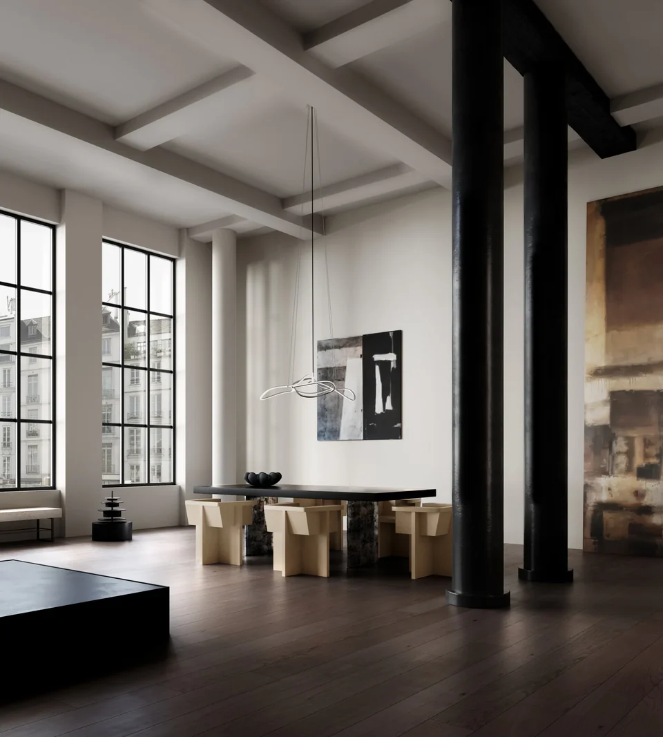 綻放陶盤,大 - 黑色