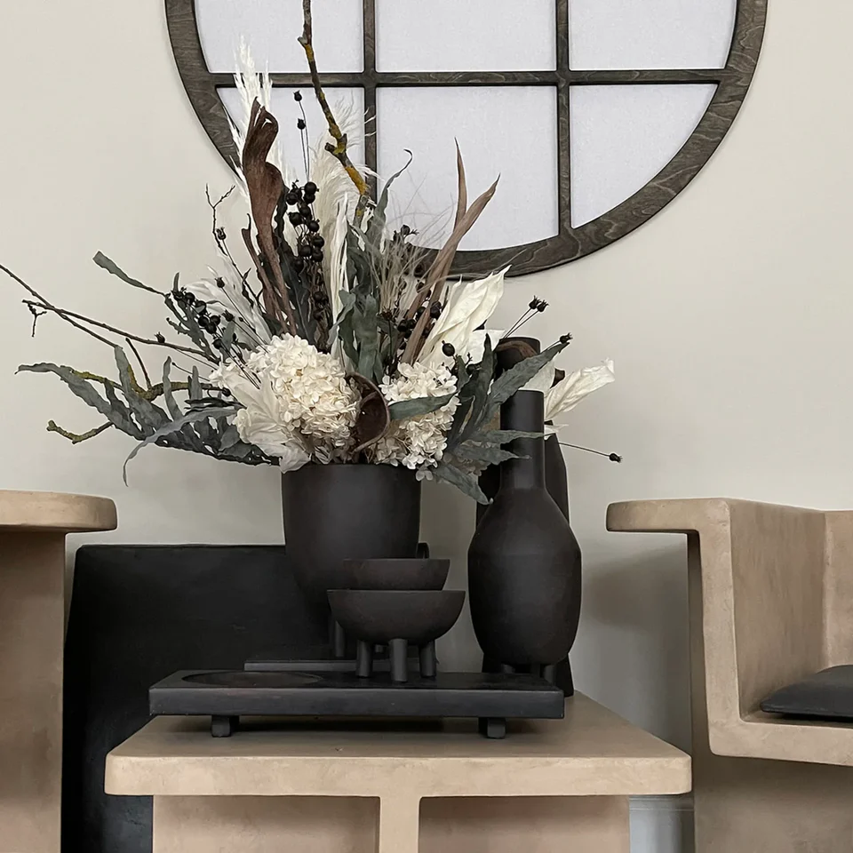 鴨型花瓶,高瓶型 - 咖啡色