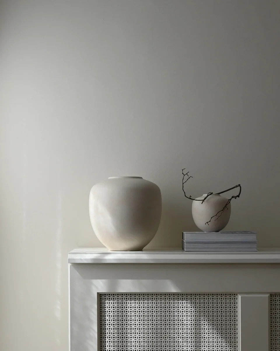 素直花瓶,小 - 白樺色