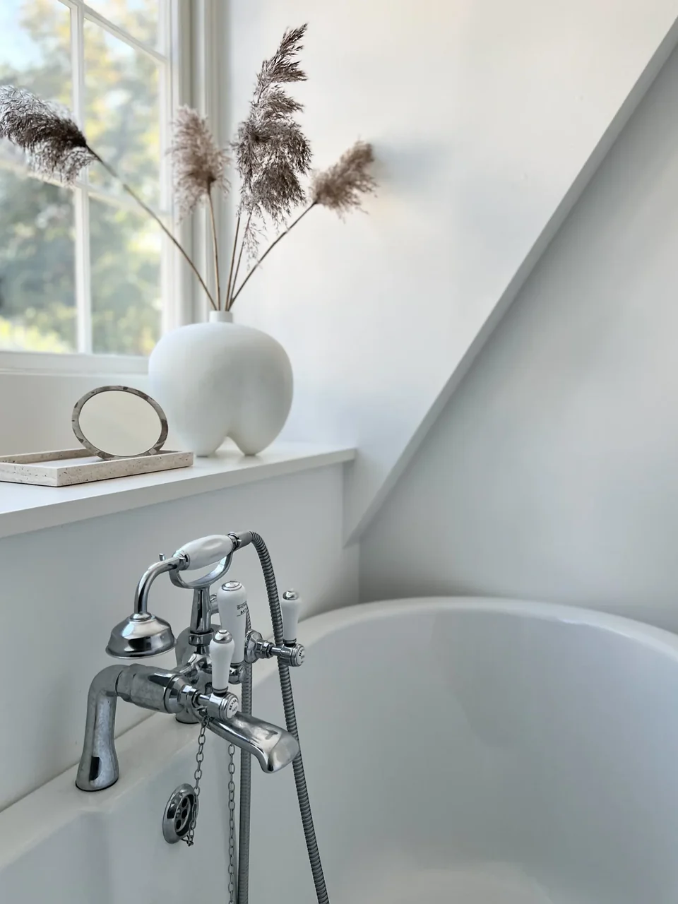 相撲花瓶,小 - 骨白色