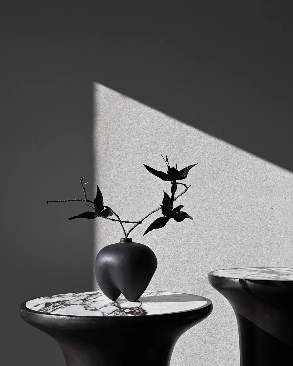 相撲花瓶,迷你 - 咖啡色