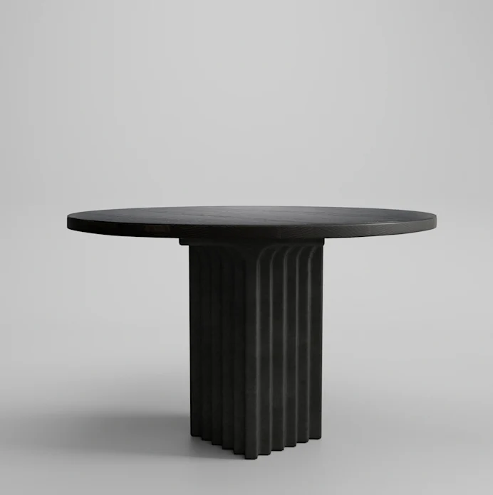 Arc 餐桌 Ø120｜咖啡黑橡木