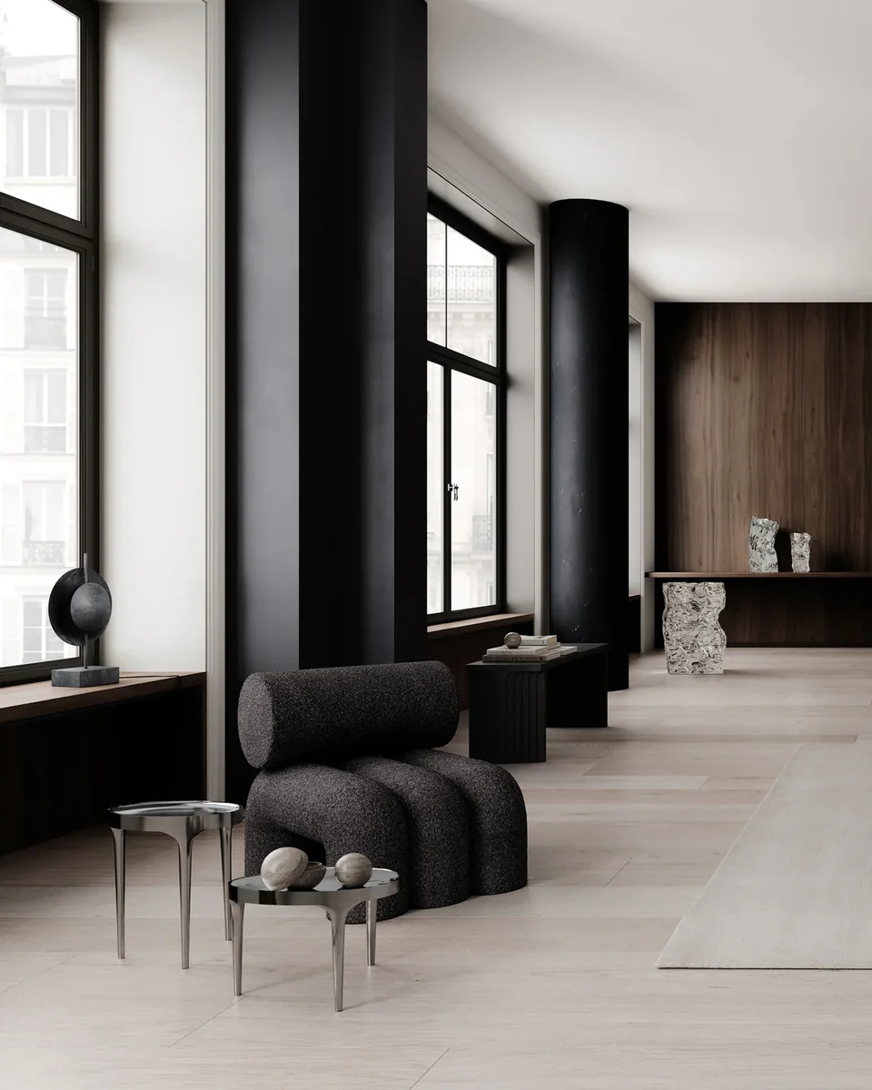 幻影桌,低 - 鉻銀