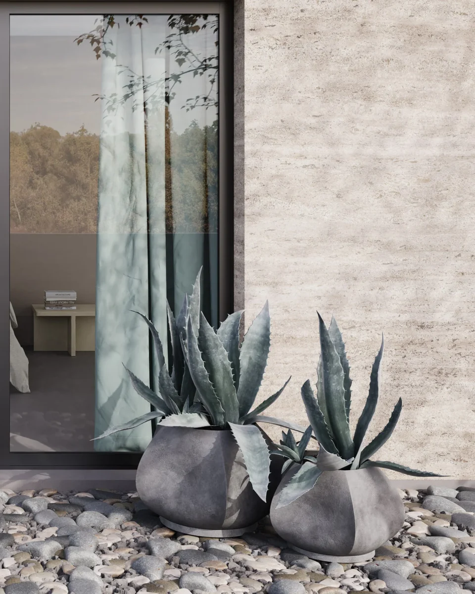 Arket 雕塑花盆,大 - 深灰色