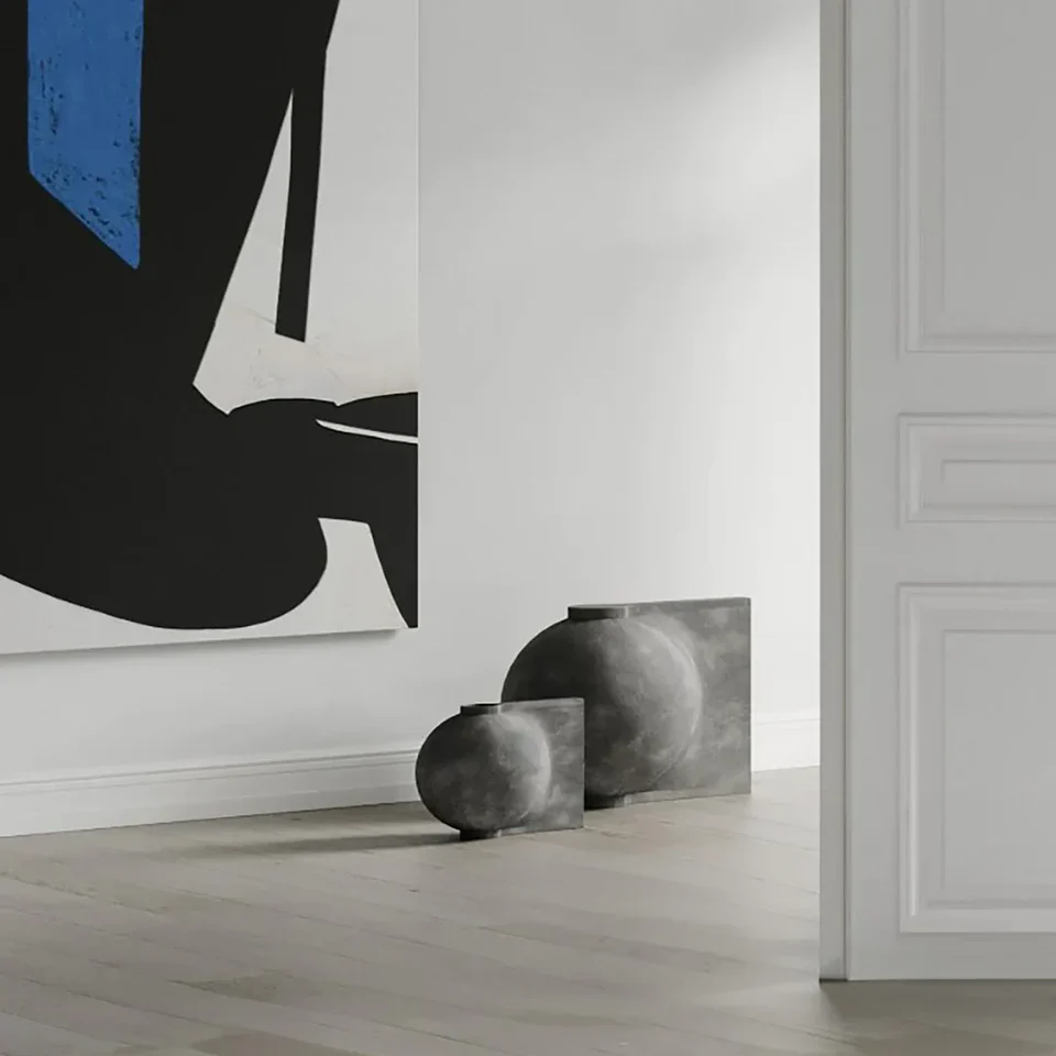 偏移花瓶,迷你 - 深灰色