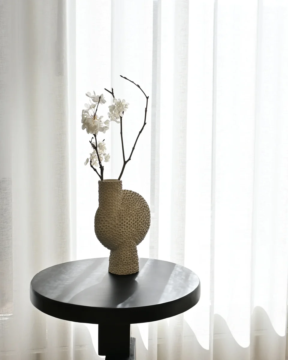 泡泡花瓶,網紋款,中型 - 沙色