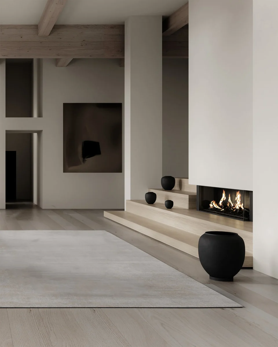 素直花瓶,中型 - 黑色