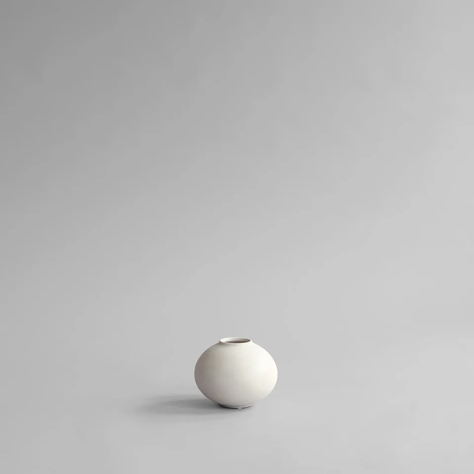 素直花瓶,胖型迷你 - 白樺色