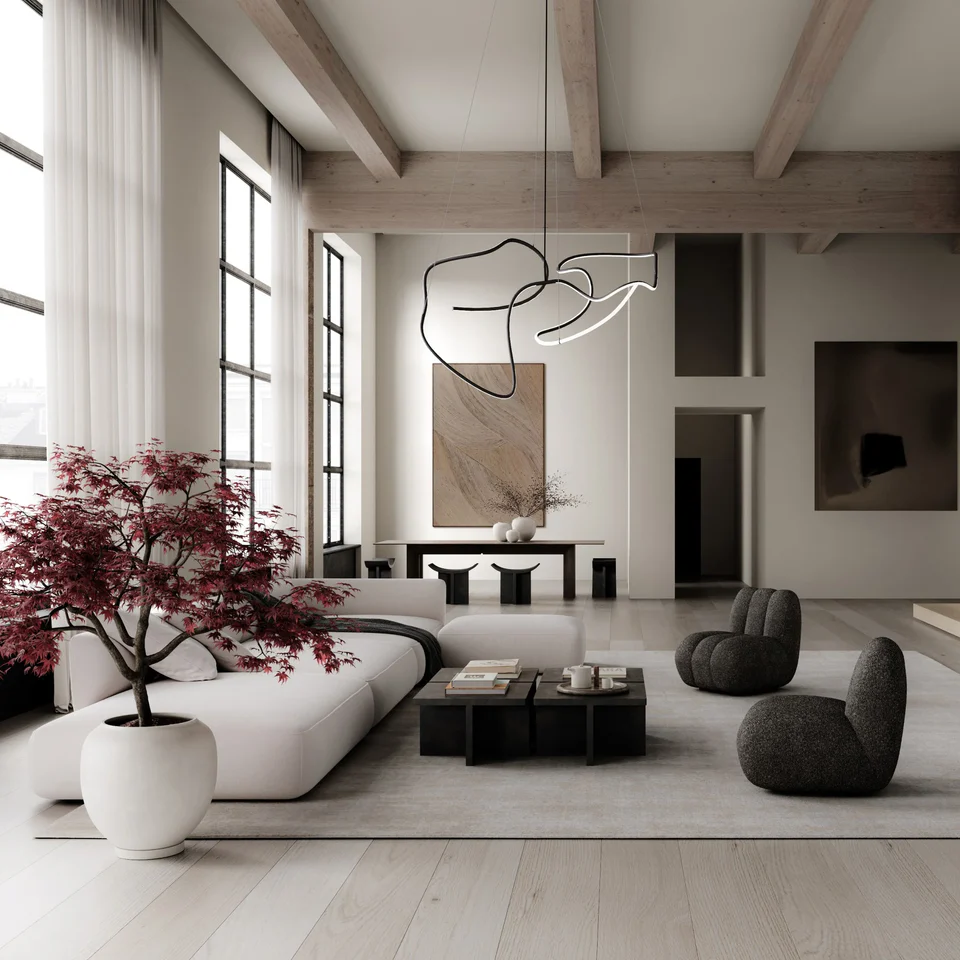 素直花瓶,小 - 白樺色