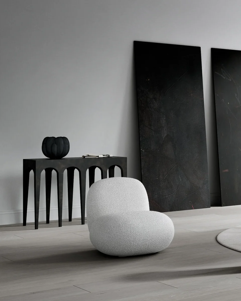 綻放花瓶,小 - 黑色